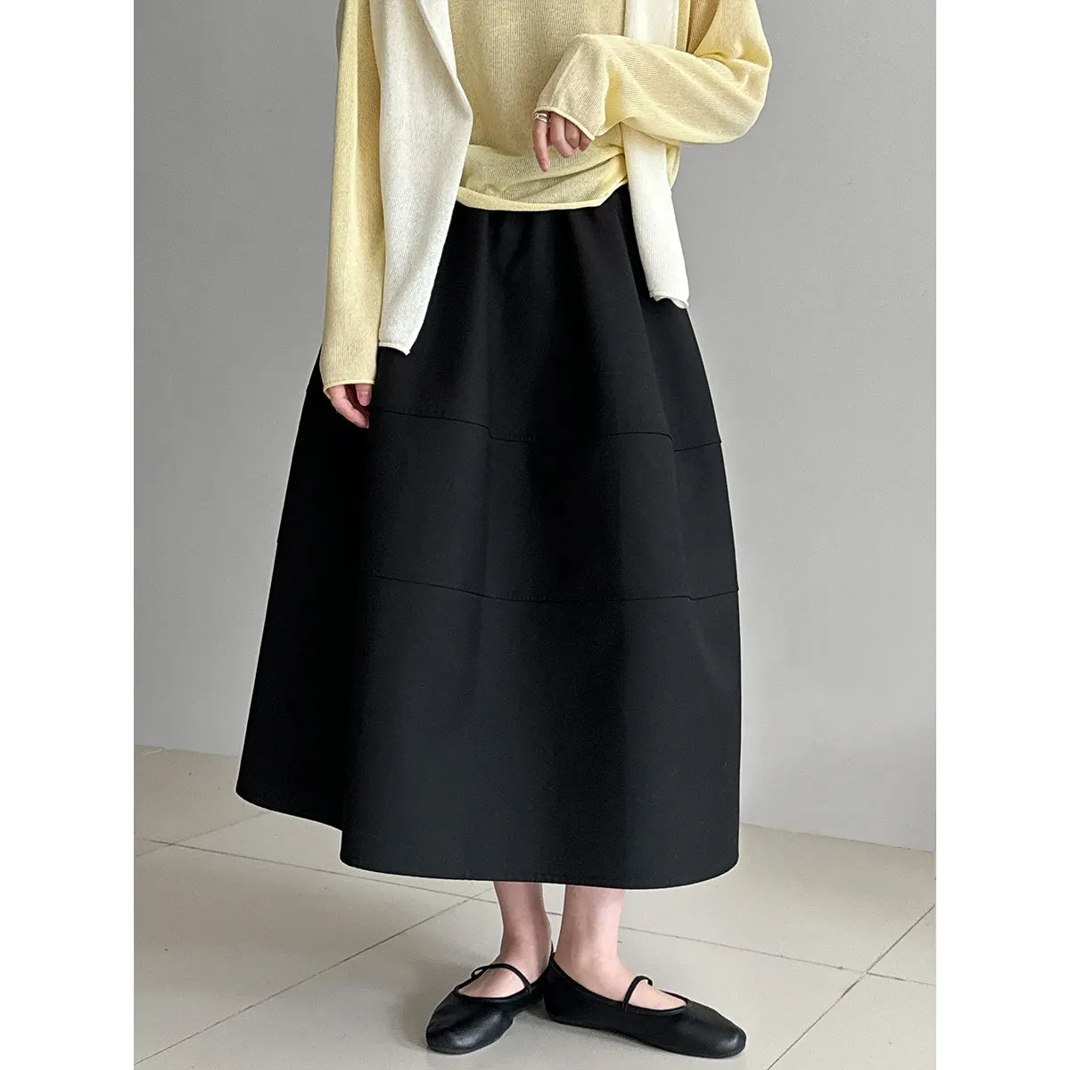 

Women Skirts Mid Length Skirt A Line High Waist Slim Fit Solid Casual Elegant Splice Y2k Streetwear Work Sweet 2026 Spring