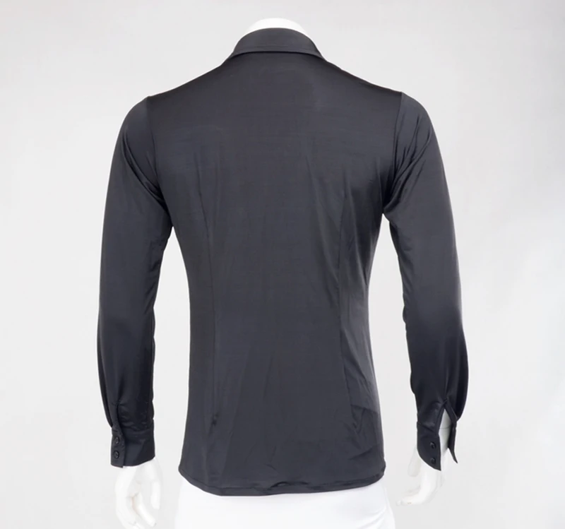 Vêtements de danse à manches longues pour hommes, haute qualité, noir, gentleman standard, salle de Rhlatine, valse flamenco, phtalshirt, nouveau, 2024