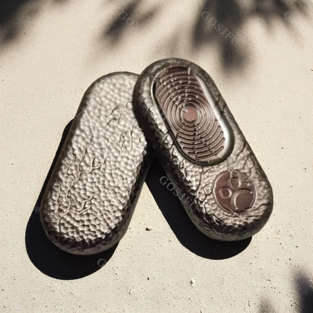 Metal Toys Dz TOP-B Fidget Slider Fingerprint Bespoke Services Stainless Steel Hammered Pattern Engraving