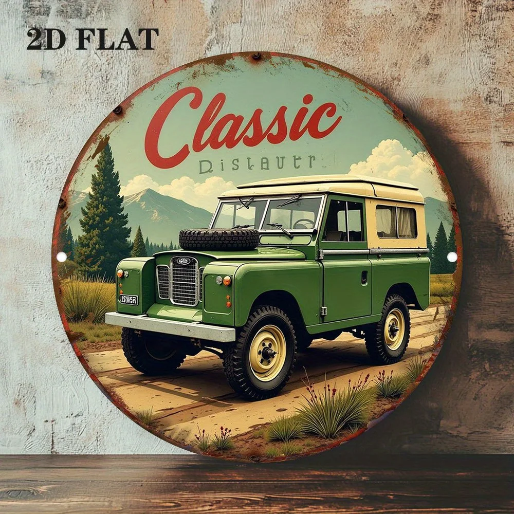 2D Flat - [2D Flat] [Open] 2D Flat2D Plane, 1pc 2D Round Aluminum Sign - 