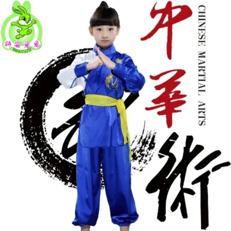 Ropa china de Kung Fu Wushu Tai Chi para Año Nuevo, disfraces tradicionales para chico, traje Tang para niños y niñas, ropa de cultura china * 8 * Q