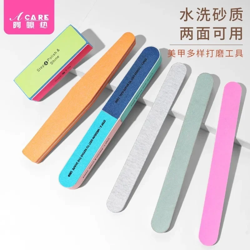 DX01/Nail File/Burnishing stick/A1PQ9-Four Sides Polishing Block Nail File Sponge Manicure Double-Sided Nail File Dozen