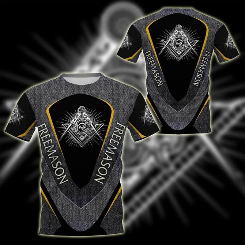 

Футболка Masonic с 3D-принтом для мужчин и женщин, модная футболка в стиле панк с рисунком мачерины, уличная одежда Y2k, детские топы большого размера