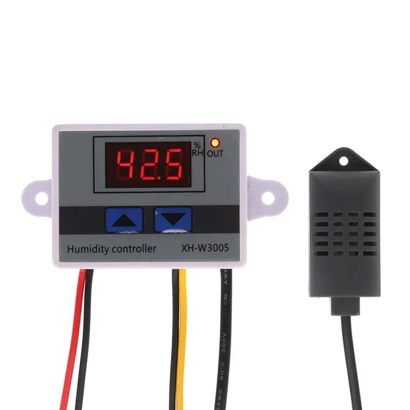 5pcs XH-W3005 Digital Humidity Meter Hygrometer Controller DC 12V 24V AC 110-220V 10A Relay Voltage Regulator Humidity Sensor
