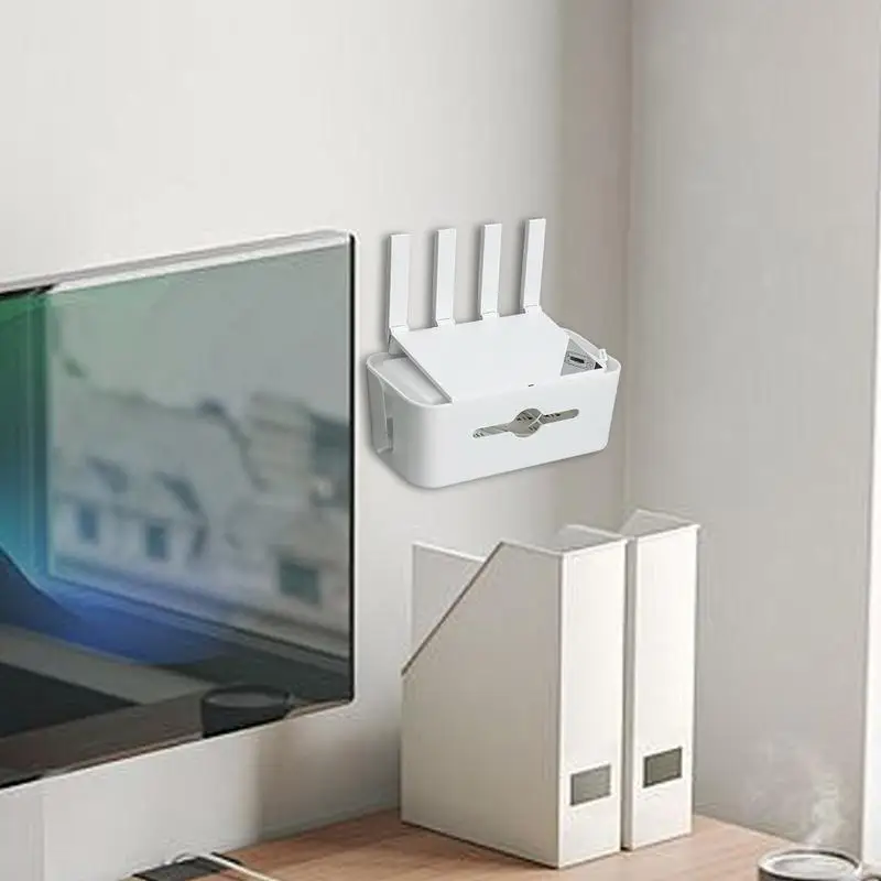 Cord Storage Box With Lid Socket Wire Storage Box Non-slip Bottom Data Cable Organization Dustproof Lid For Charger Drawer