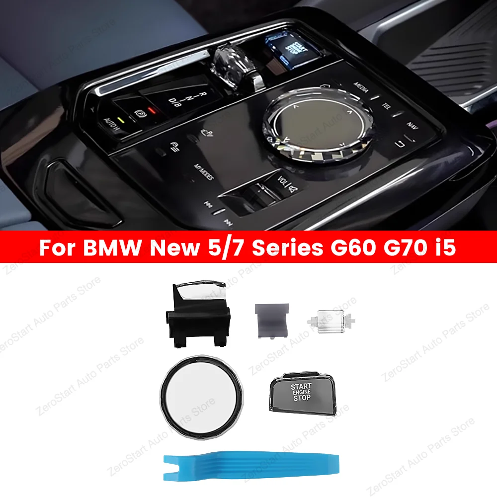 

Для BMW G60 G61 G70 Новая серия 5/7 M5 G90 iX i20 Рычаг коробки передач Ручка украшения автомобиля Аксессуары 2024+ Хрустальная ручка переключения передач Комплект