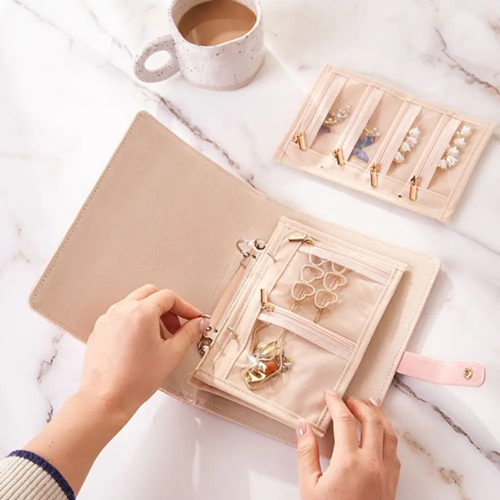 Waterproof Jewelry Storage Book Partition Portable Necklace Binder Detachable Loose Leaf Necklace Binder Display Box Display
