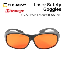 Ultrarayc-gafas de seguridad láser, lentes protectoras para máquina láser UV y verde, 190-550nm, OD6 + CE