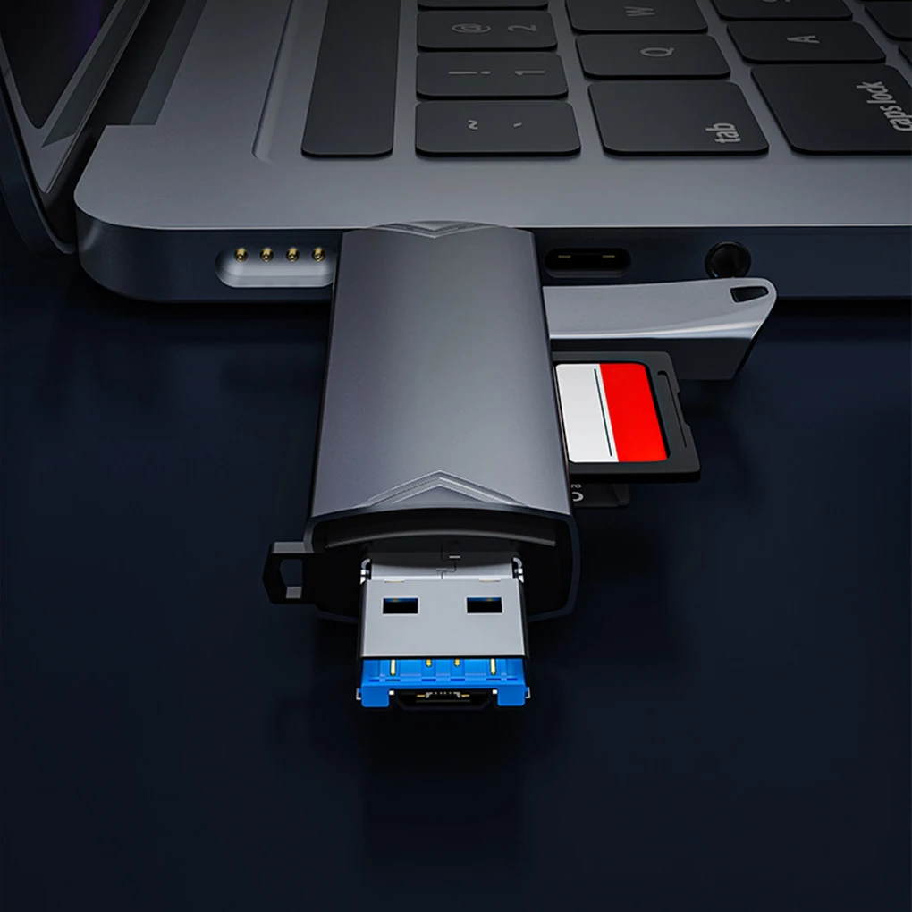 Alloy High-Speed Micro S-D Card Reader For Easy-to And Portable Easy To 6 In 1 USB 3.0 Card Reader