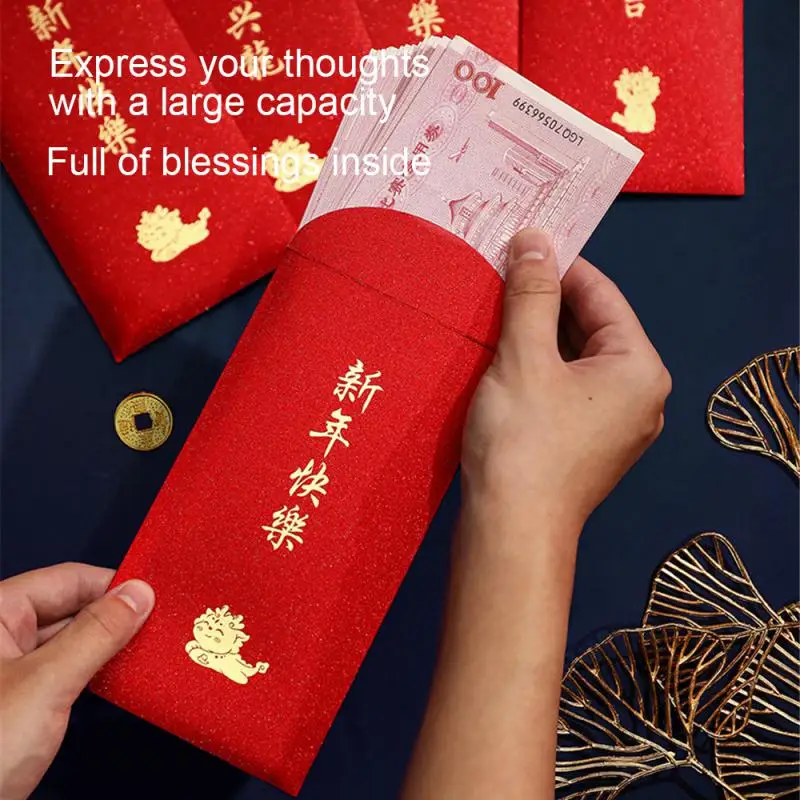 New Year Red Envelopes Auspicious Symbol Traditional New Year Gift Red Envelope Outstanding Texture Symbolic Holiday Decorations