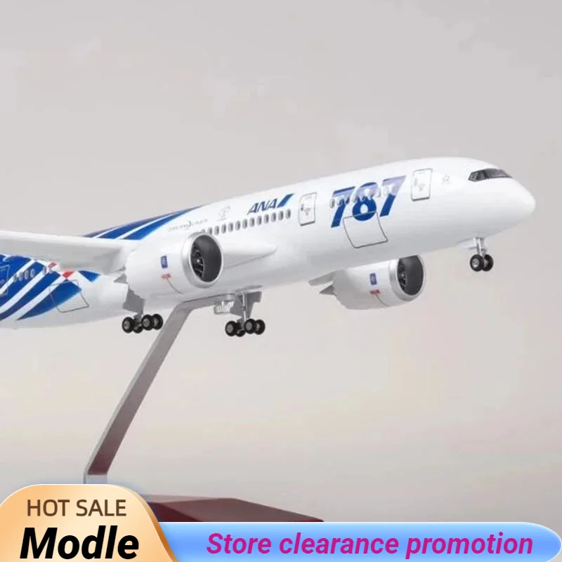 

Scale Airplane 787 B787 Dreamliner 47CM 1/130 Aircraft Japan ANA Airlines Model W Light and Wheels Diecast Plastic Plane Toys