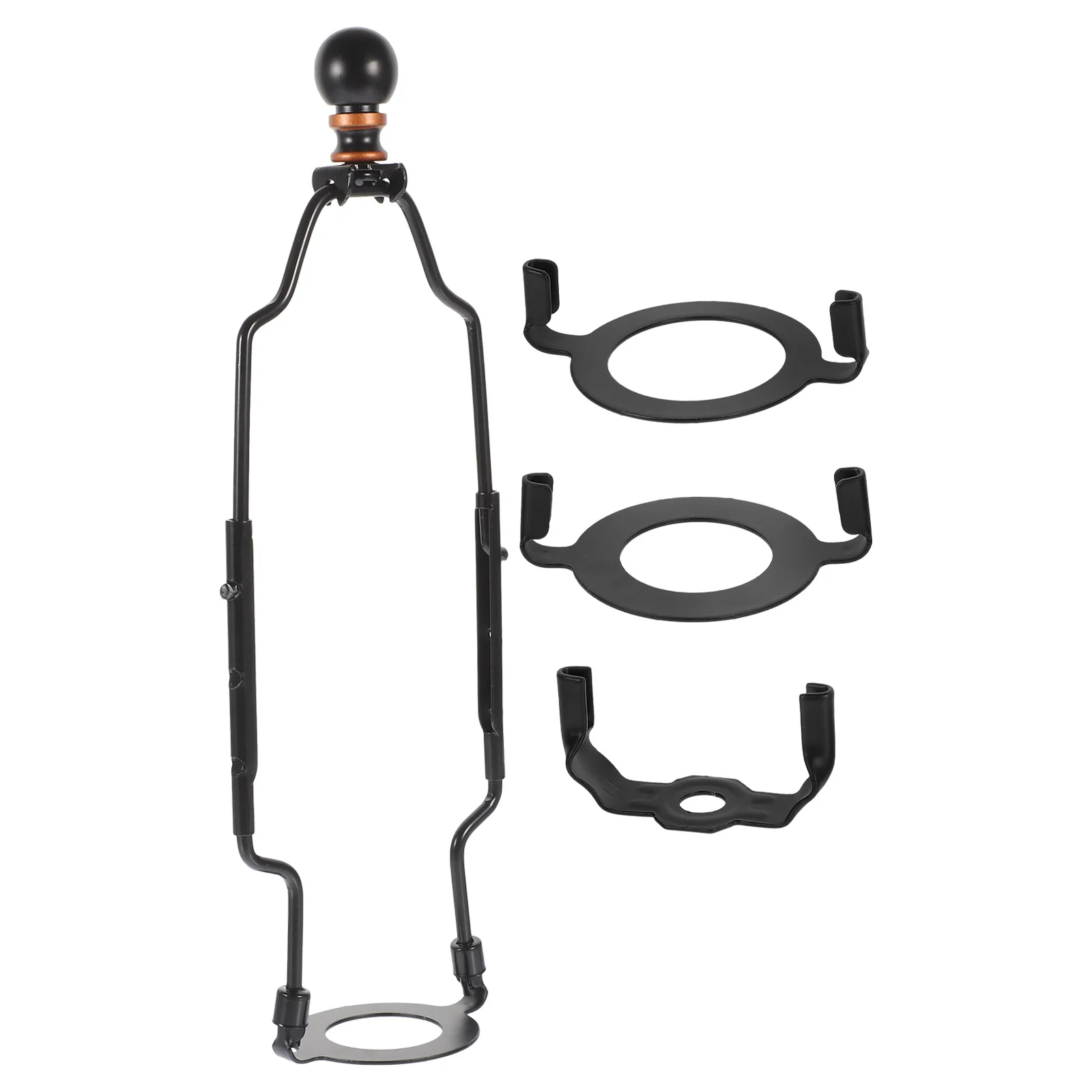 

1 Set Y-Shaped Harp Holder 10.5 Inch Heavy Duty Shade Bracket Adjustable Metal Frame For Floor Table Desk Lamp Harp, Lighting