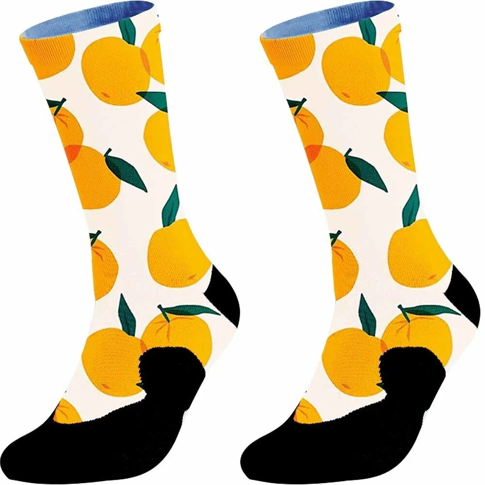 Praia colorida interessante padrão de coqueiro meias esportivas de ciclismo, respirável, absorvente de suor, acessórios de bicicleta