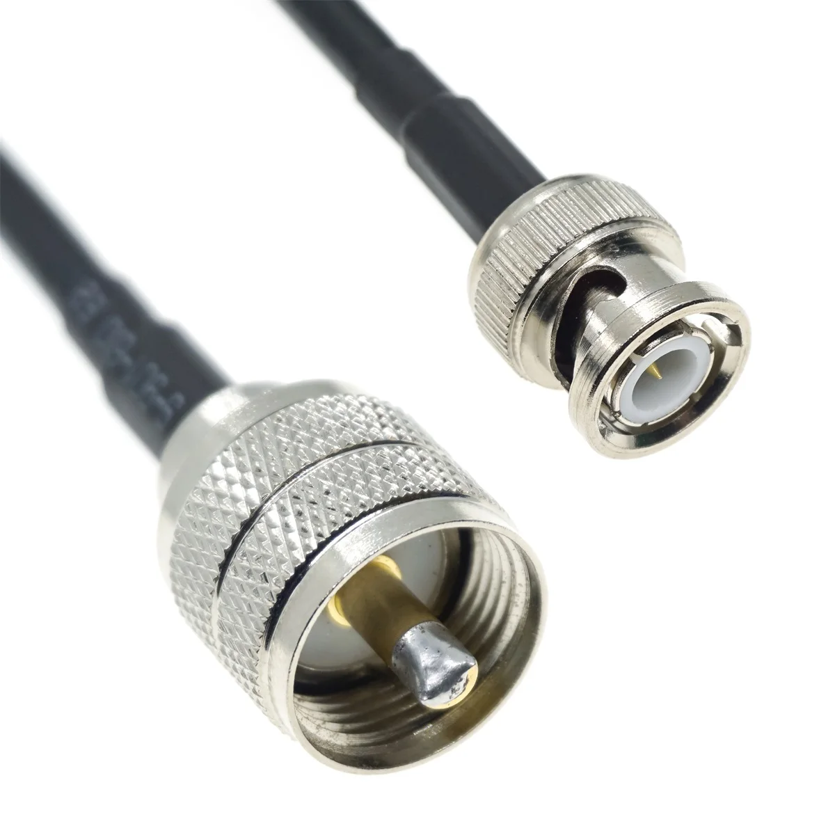 RG58 BNC Male to UHF Male PL259 Crimp RF Coax Pigtail Jumper 50ohm Cable