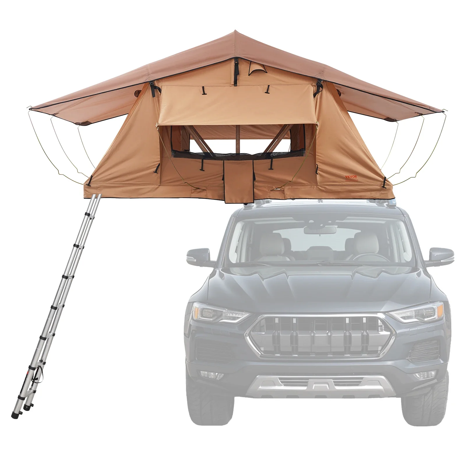 

Waterproof Hardshell Rooftop Tent - Telescopic Ladder Mattress PVC Cover Bag for SUV Je ep Pickup Van