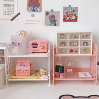 High Appearance Horizontal Desktop Storage Shelf Simple Multi-storey Dormitory Storage Shelf Computer Office Available 5