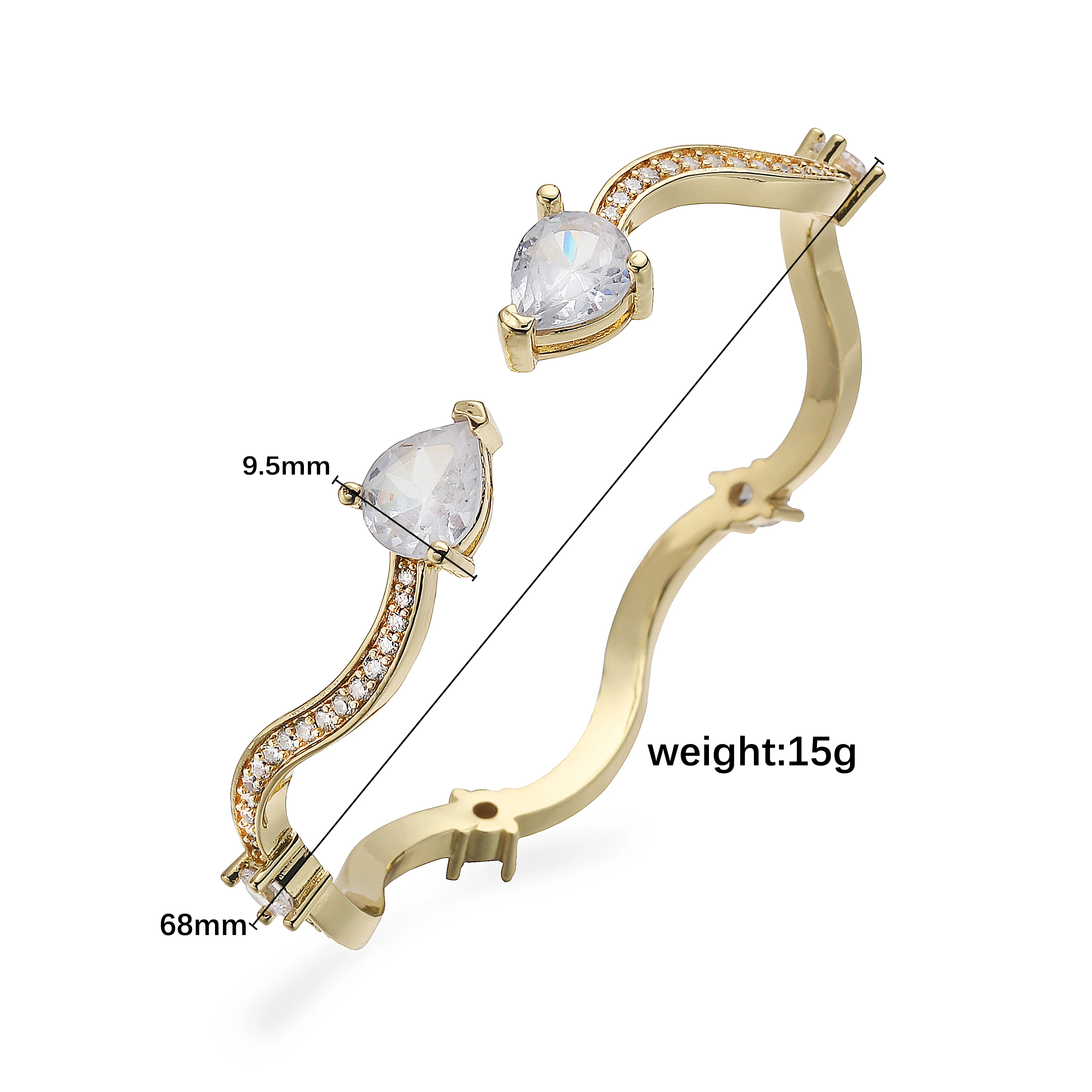 HECHENG، سوار/خاتم نسائي عصري مع زركونيا مكعب 5A تشيكوسلوفاكيا في إعداد مايكرو تمهيد مجوهرات مأدبة السيدات