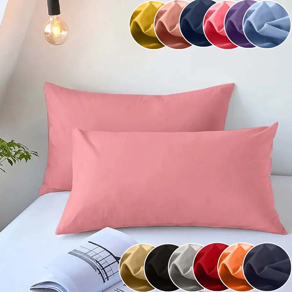 

1PC Matte Solid Color Soft Breathable Pillowcase Premium Quality Pillow Covers for Bedroom Sofa Home Decor 48x74cm inuyasha