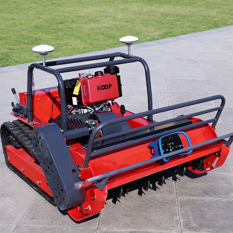 

Customized controlled tracked lawn mower for agriculture, orchards, mountain slopes, greenhouses, farms
