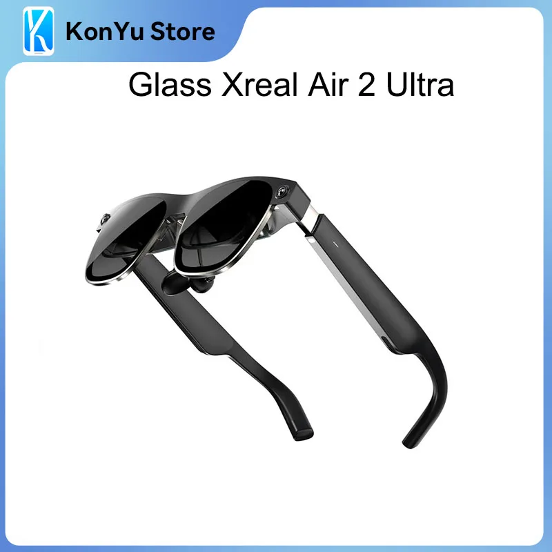 نظارات XREAL Air 2 Ultra Smart AR 6 DoF 52 °   نظارات Fov 4K 3D HD 385 بوصة Space Giant Screen Private Cinema 1080p View الذكية