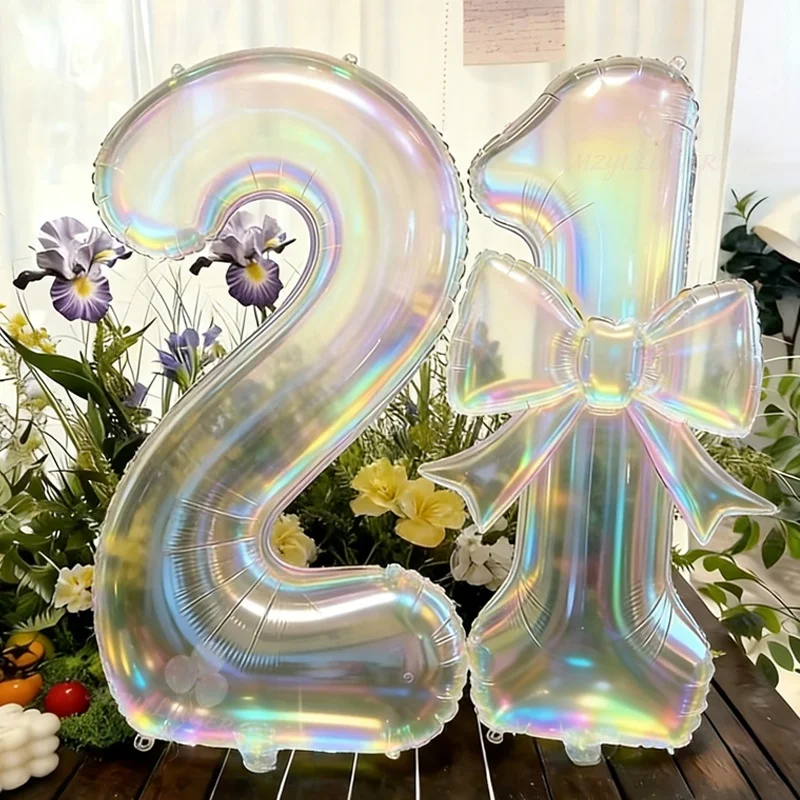 Bunter Transparenter Digitaler Ballon, Farbenfroher Schleifenballon, Geeignet für Geburtstagsfeiern und Jubiläumsdekoration – Detail 2