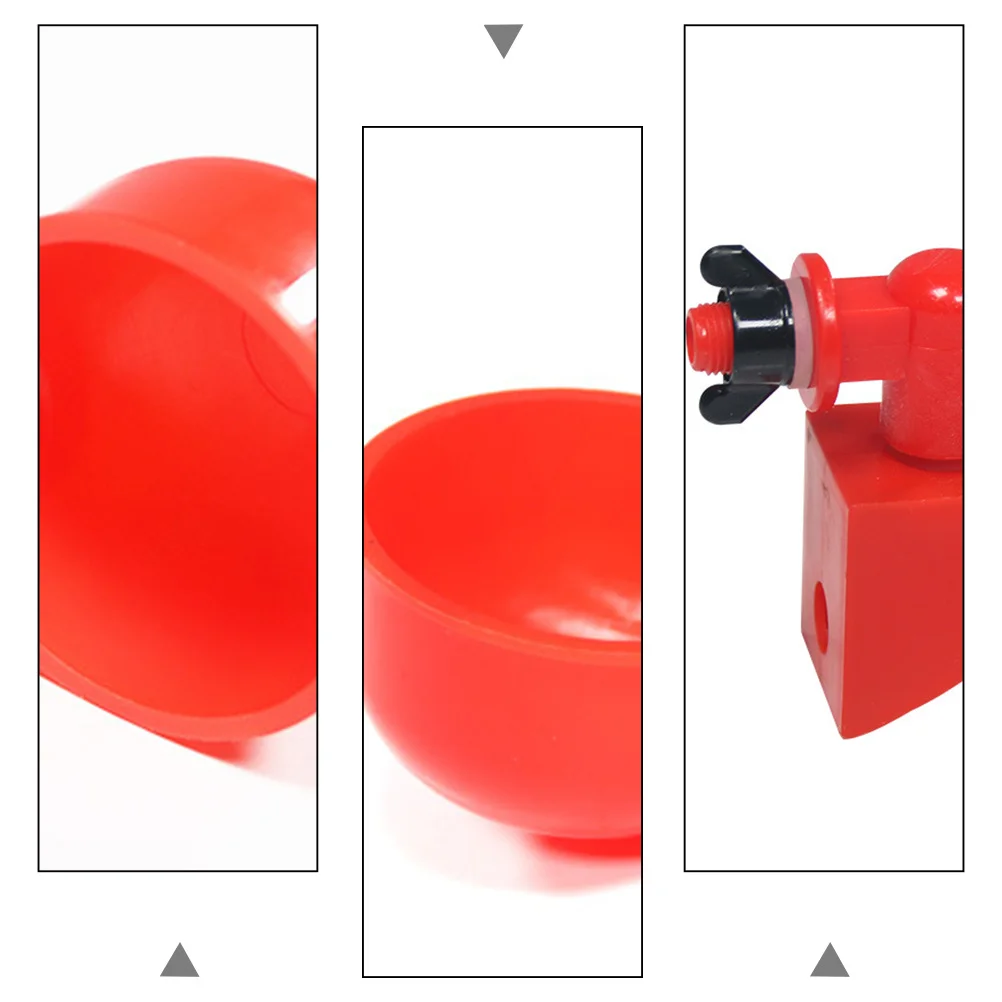 

2Pcs Automatic Poultry Water Bowl Leakproof Chicken Drinking Dispenser Sturdy Plastic Construction for Hen Outdoor Use