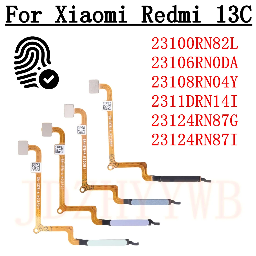 

﻿ Fingerprint Scanner For Xiaomi Redmi 13C 4G 5G Home Button Fingerprint Menu Return Key Sensor Flex Cable Parts