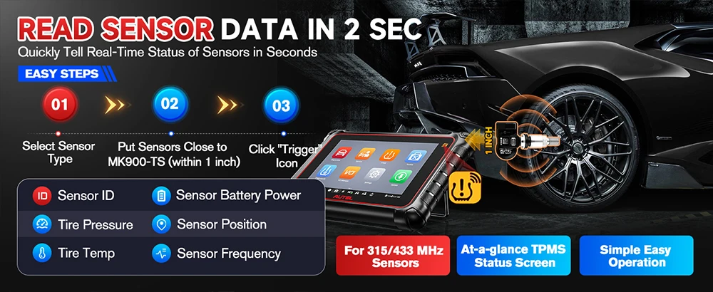 Autel MaxiCOM MK900-TS MK900TS Diagnosescanner Vollständiges TPMS Wireless Auto Scan Tool DoIP CAN FD Upgrade von MK808S TS MX900TS – Detail 8