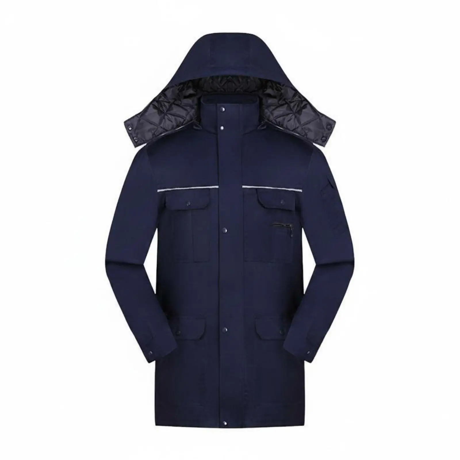 Durable Men Work Jacket Quilted Padded Winter Coat Anti Static Windproof Thermal Workwear for Electronics Factory Plant