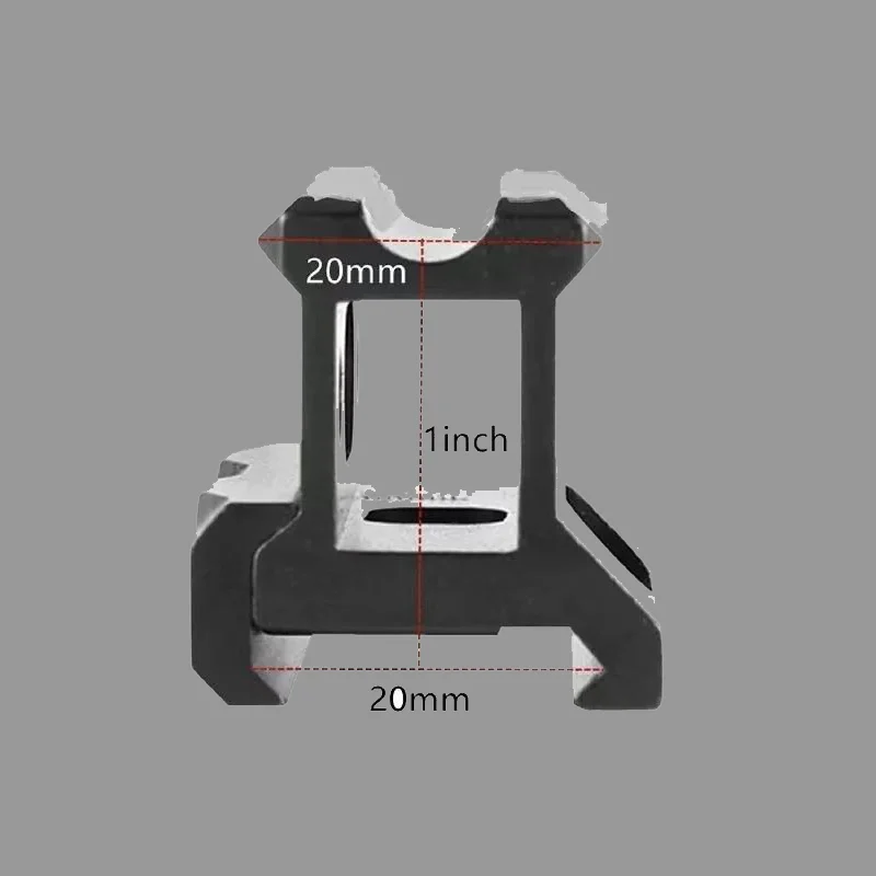 3-slot elevated guide rail, airsoft equipment, 20mm guide rail conversion adapter, converter riser base, Picatinny/Walker