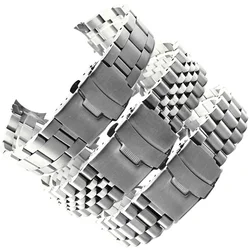 Stainless Steel Watch Band 20mm 22mm for Seiko SKX007 SSK003 SRP599J1 Men Metal Curved End Diving Strap Bracelet Accessories