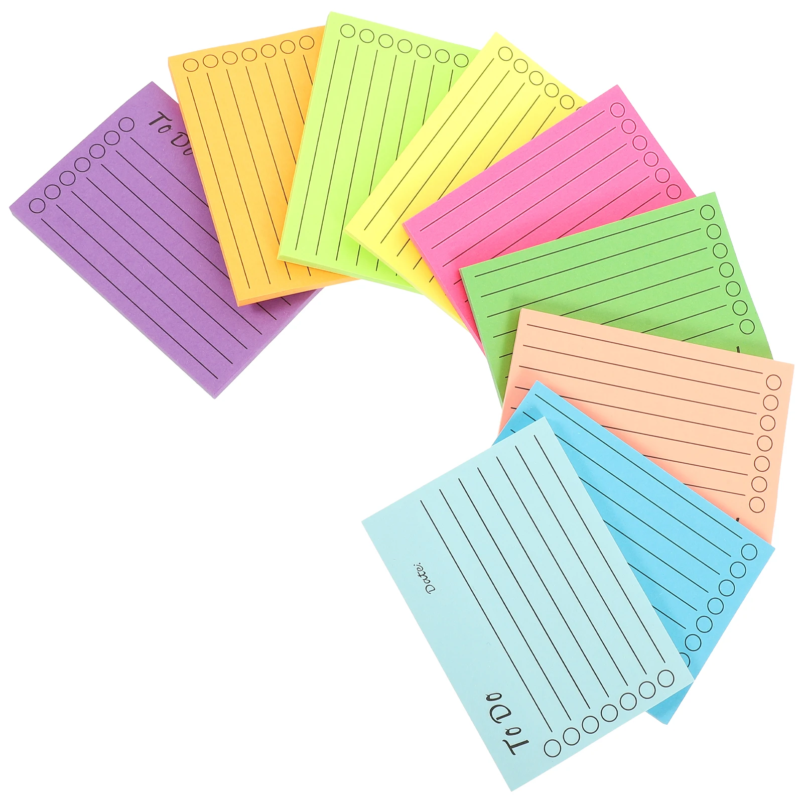 

9 Pcs Fluorescent Self stick Memo Pads Notepads Adhesive Student Office Note Stickers School Multi function