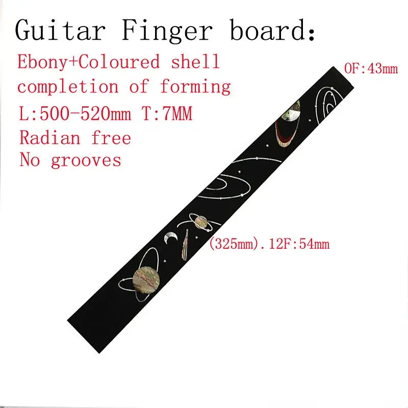 Ebony Colour Shell Finger Board Acoustic Guitar Fingerboard Wood Materialng