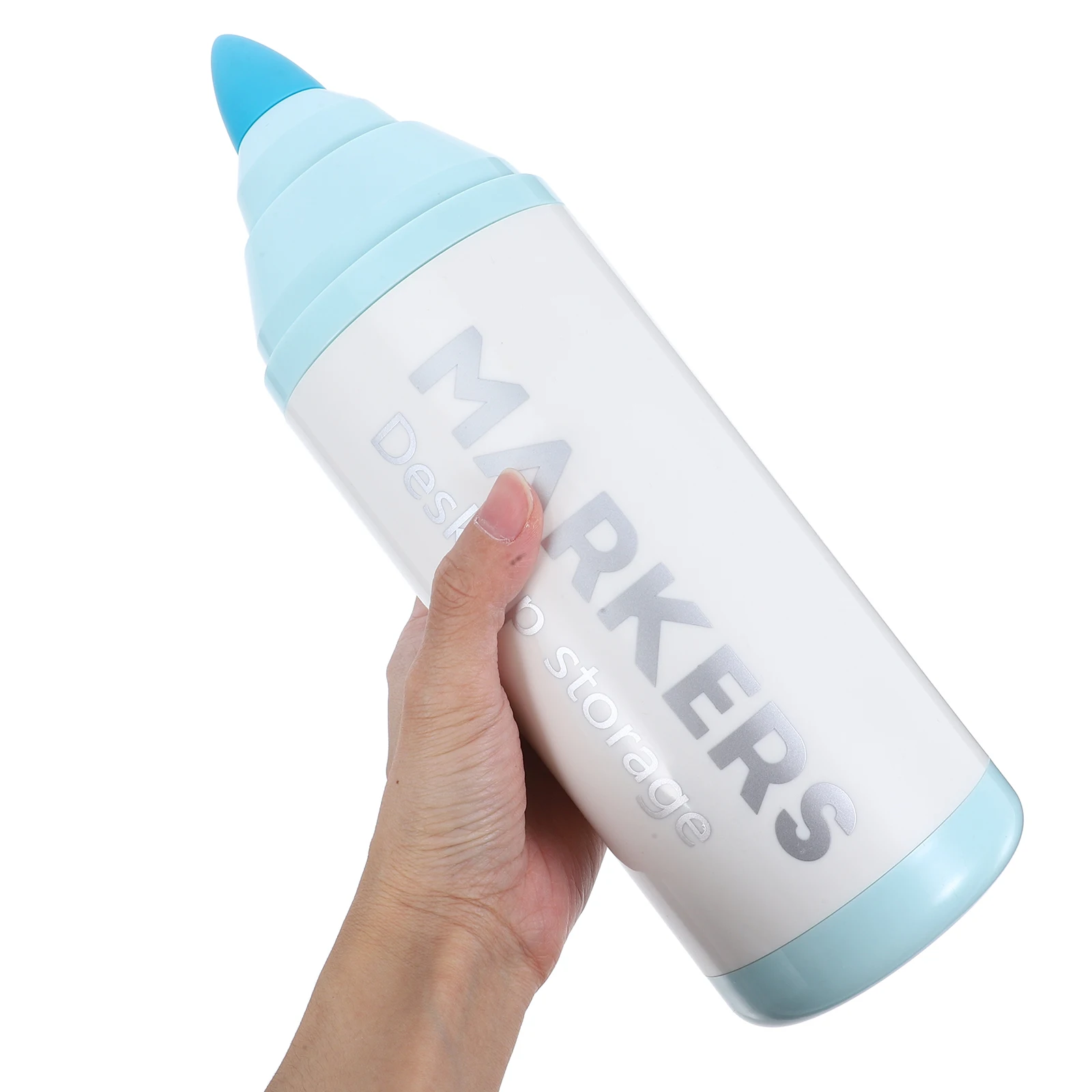 

Desktop Pull-Out Pencil Holder Large Capacity Pen Cup Lid Makeup Brush Holder Stationery Organizer Kids Adults Classroom Office