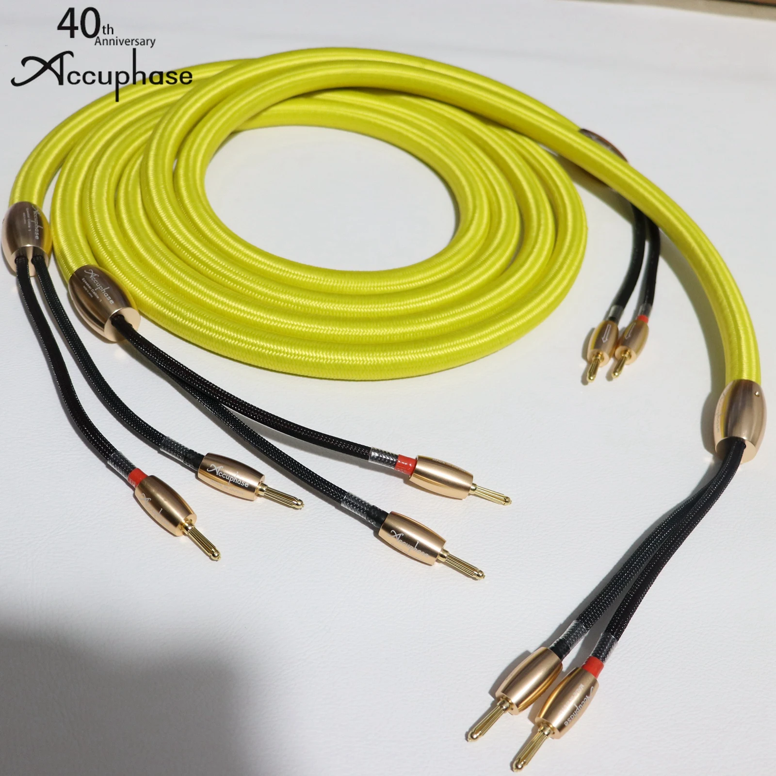 1 Pair Hifi Audio 12Awg Accuphase audiophile Speaker Cable loudspeaker amplifier line With Original Gold Plated Banana Plug