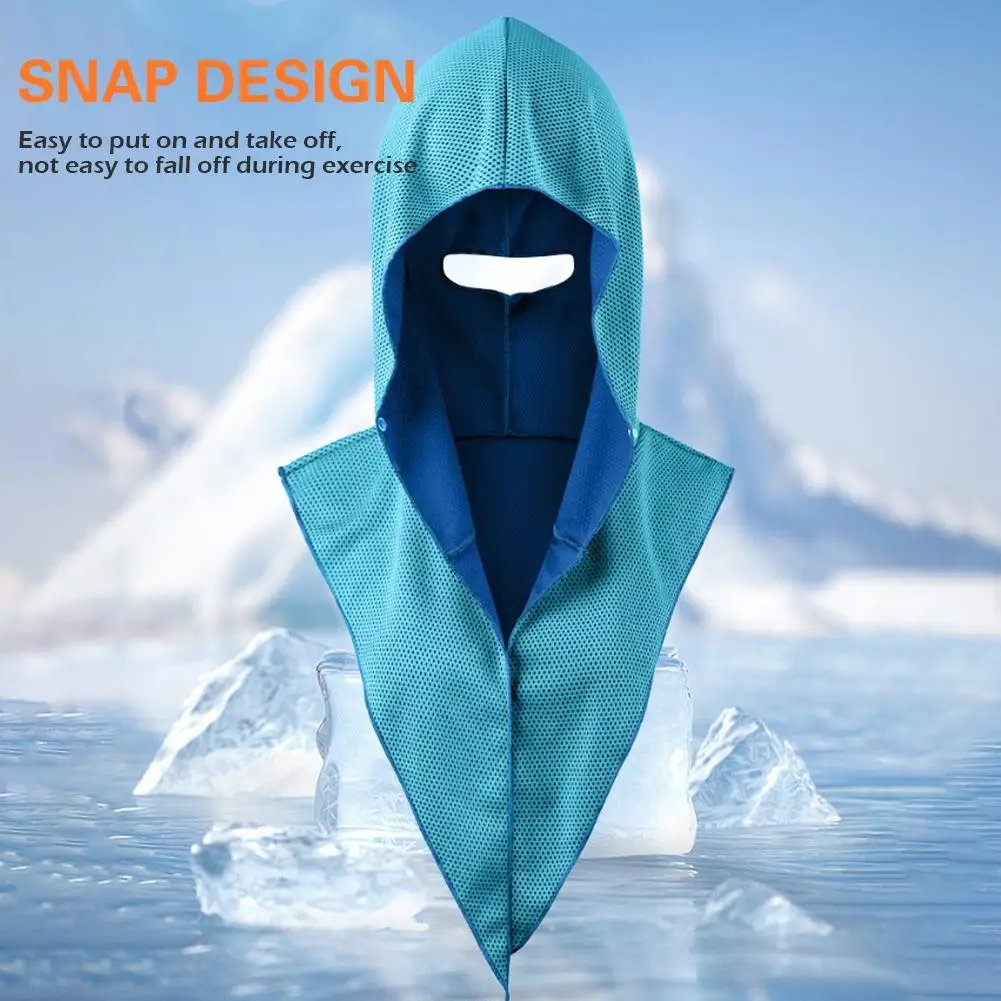 Cooling Neck Protection Sunscreen Cap Hooded Shirt Towel For Outdoor Cycling Summer Beach Camping Quick Dry Sports Headscarf