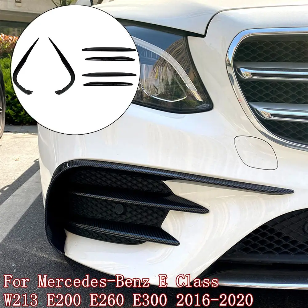 

Front Bumper Splitter Spoiler Fog Light Canard For Mercedes Benz E Class W213 2016 2017 2108 2019 2020 E200 260 300 for AMG