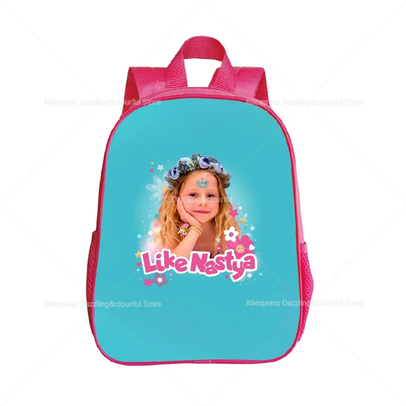 12 Inch Like Nastya Backpack Pink Kindergarten Kids Children Boy Girl Shoulder Rucksack Toddler Back to School Bag Gift