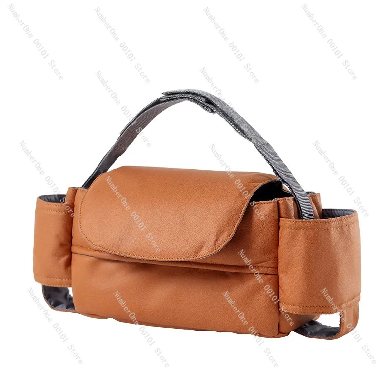 Universal Stroller Hanging Storage Bag,Large-Capacity Stroller Organizer with Bottle Holder and Zipper Pockets,Easy Attachment