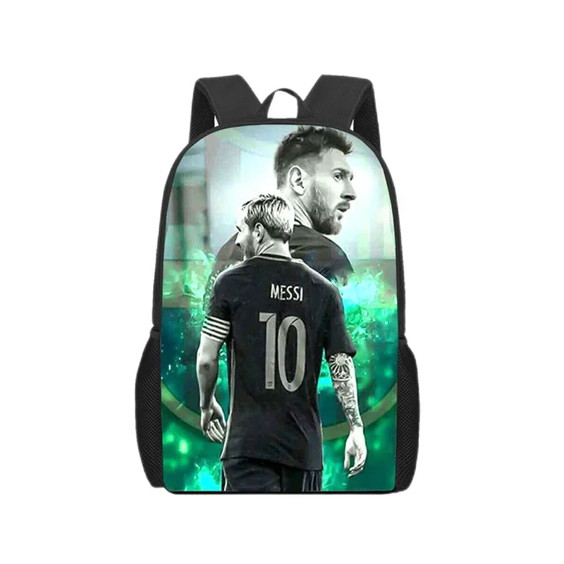 Football Star Ronaldo Messi\'s Signature Fashionable Bicycle Backpack For Boys And girls Casual School Bag High-Quality Large Bac