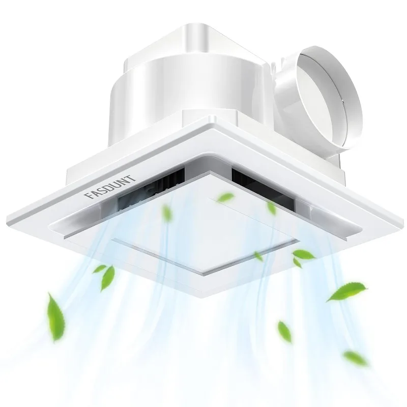 

Bathroom Exhaust Fan with Light, 12W Bathroom Fan with LED Light Combo, 120 CFM 1.0 Sones Quiet Bathroom Vent Fan