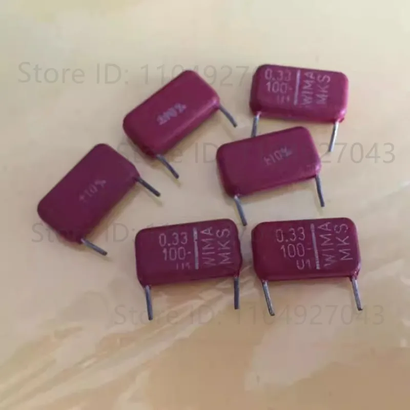 20-個古いドイツ-wima-mks-033uf100v-アンティークベークライトシェルに適し、無電極コンデンサと組み合わせて使用
