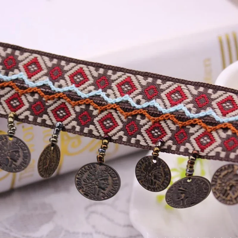 1 Yard Retro-Seidenquasten-Bordüre, Spitzenband, Quasten für Schmuck, DIY-Stickerei, Stoff, Nähen, Kleidung, Schuhe, Taschen, Accessoires – Detail 5