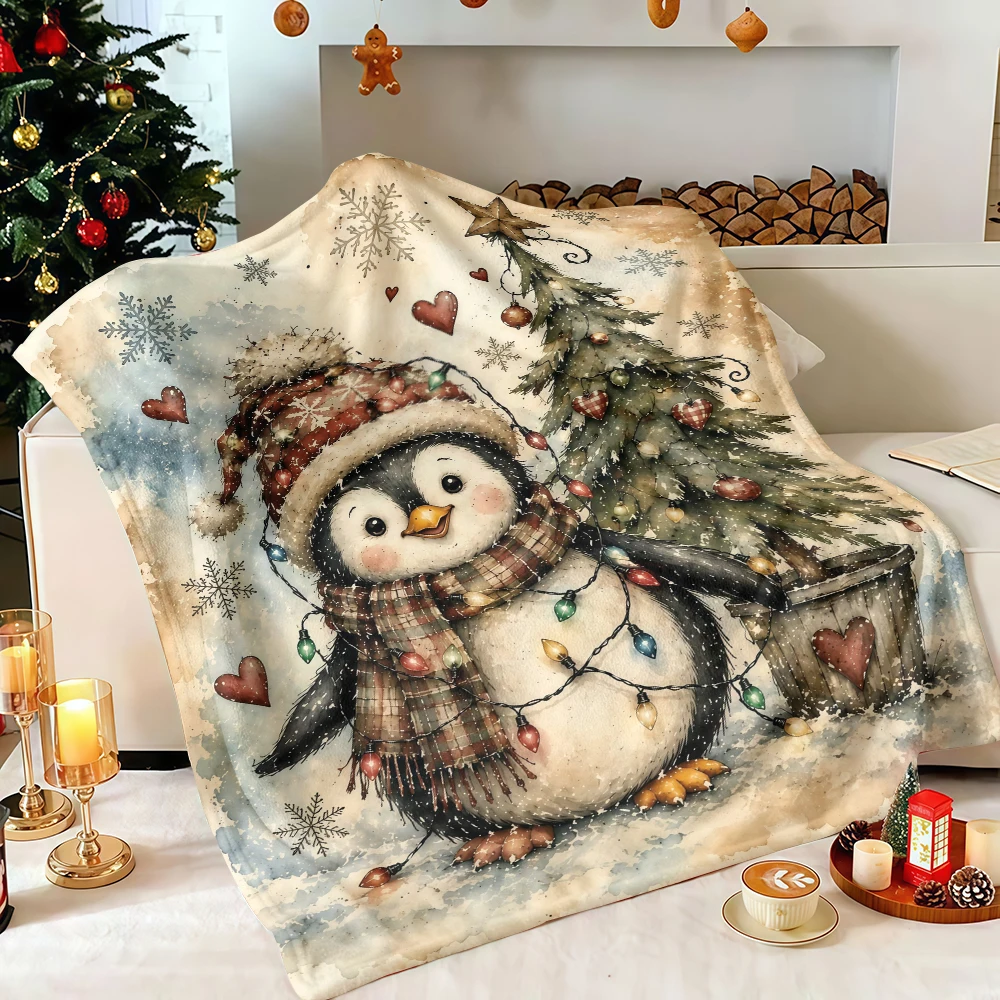 Periwinkle Orange Flowers Incredibly Soft Extra Warm Premium Bed Blanket Perfect for Cold Winter Holiday Nights Snuggling
