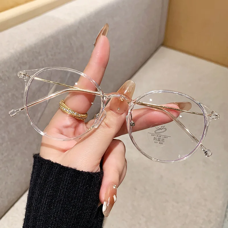 Ultra-light Retro Round Frame Glasses For Square Face Glasses For Driving Car Glasses9536