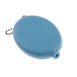 Small Oval Coin Purse Holds Change Mini Holders with Chain for Men Women