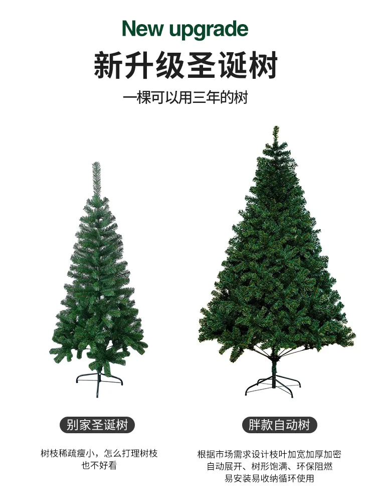 Christmas 2023 new Christmas tree home decoration DIY package premium 1.6/1 fat automatic tree