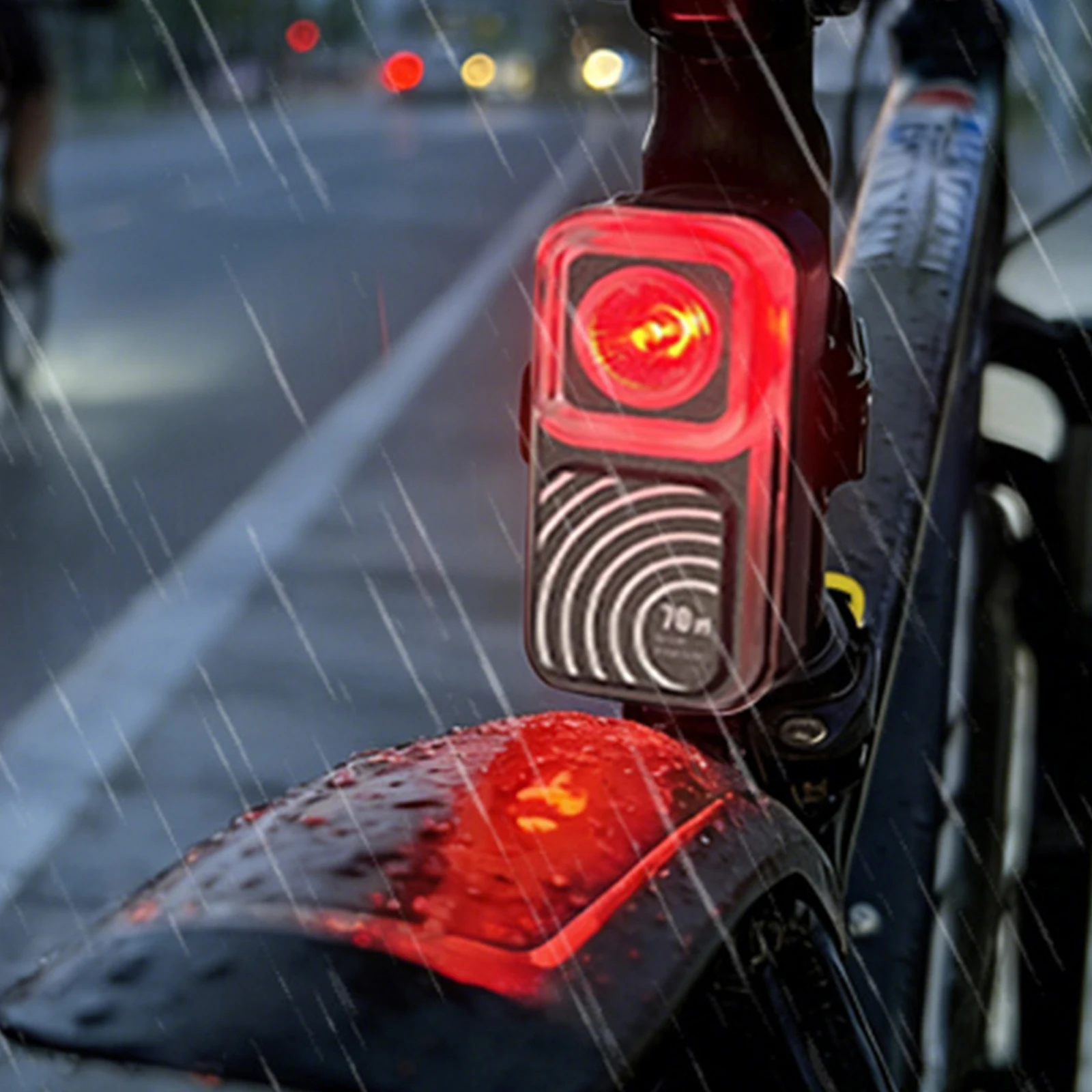 Radar Sensor Bicycle Taillight Waterproof High-Brightness Strobe Warning Light Wear Resist For Mountain Bikes And Road Bikes