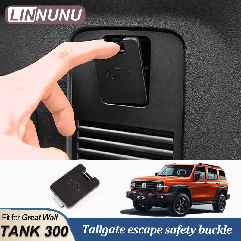 LINNUNU Trunk Lid Release Switch Cover For Tank 300 Internal trunk Button Rear Hatch Back Lock Liftgate Tailgate Latch Handle