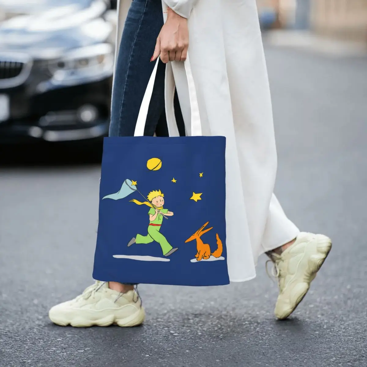 The Little Prince Merch Canvas Tote Bag for Women Casual Le Petit Prince Grocery Bags Handbang